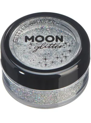 Moon Glitter Holographic Silver Loose Glitter Shaker
