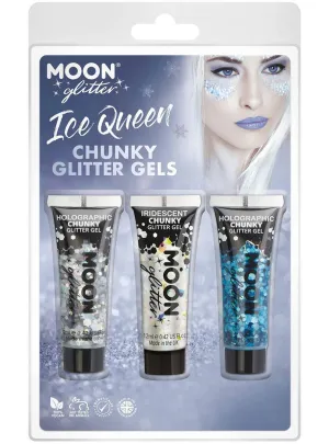 Moon Glitter Ice Queen 3 Pack Chunky Glitter Gels