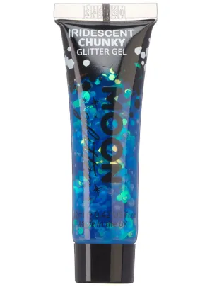 Moon Glitter Iridescent Blue Chunky Glitter Gel