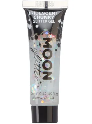 Moon Glitter Iridescent White Chunky Glitter Gel