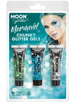 Moon Glitter Mermaid 3 Pack Chunky Glitter Gels