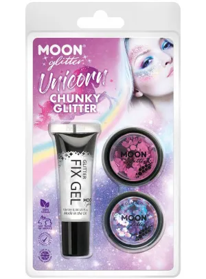 Moon Glitter Unicorn 2 Pack Chunky Loose Glitters