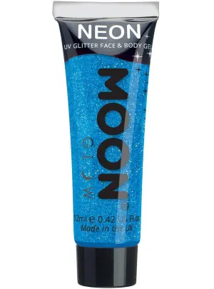 Moon Glow UV Reactive Blue Fine Glitter Gel