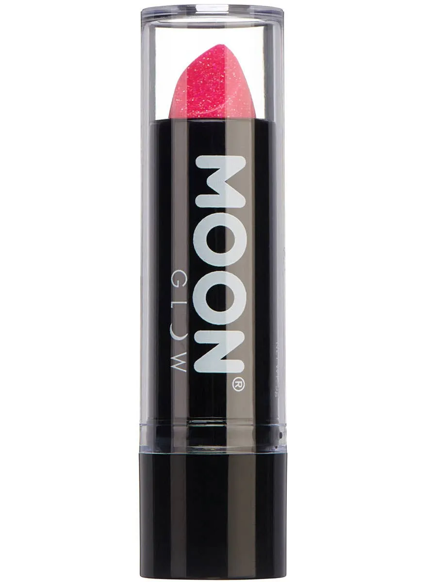 Moon Glow UV Reactive Hot Pink Glitter Lipstick