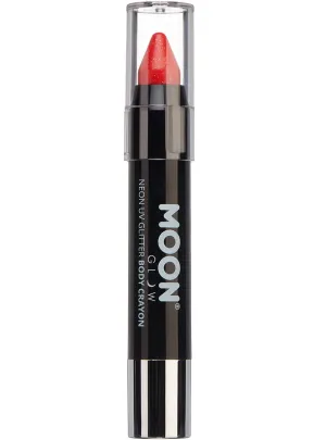 Moon Glow UV Reactive Red Glitter Makeup Stick
