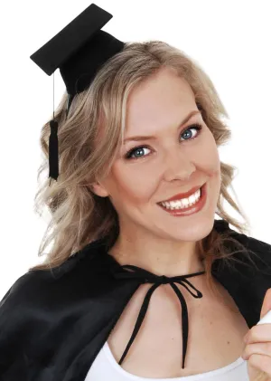 Mortar Board Mini Costume Hat on Headband