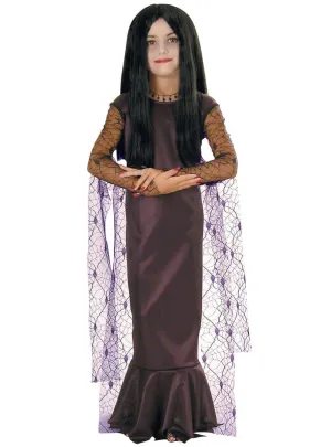 Morticia Addams Girls Halloween Costume
