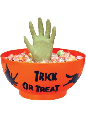 Motion Activated Halloween Trick or Treat Bowl with Witch Hand