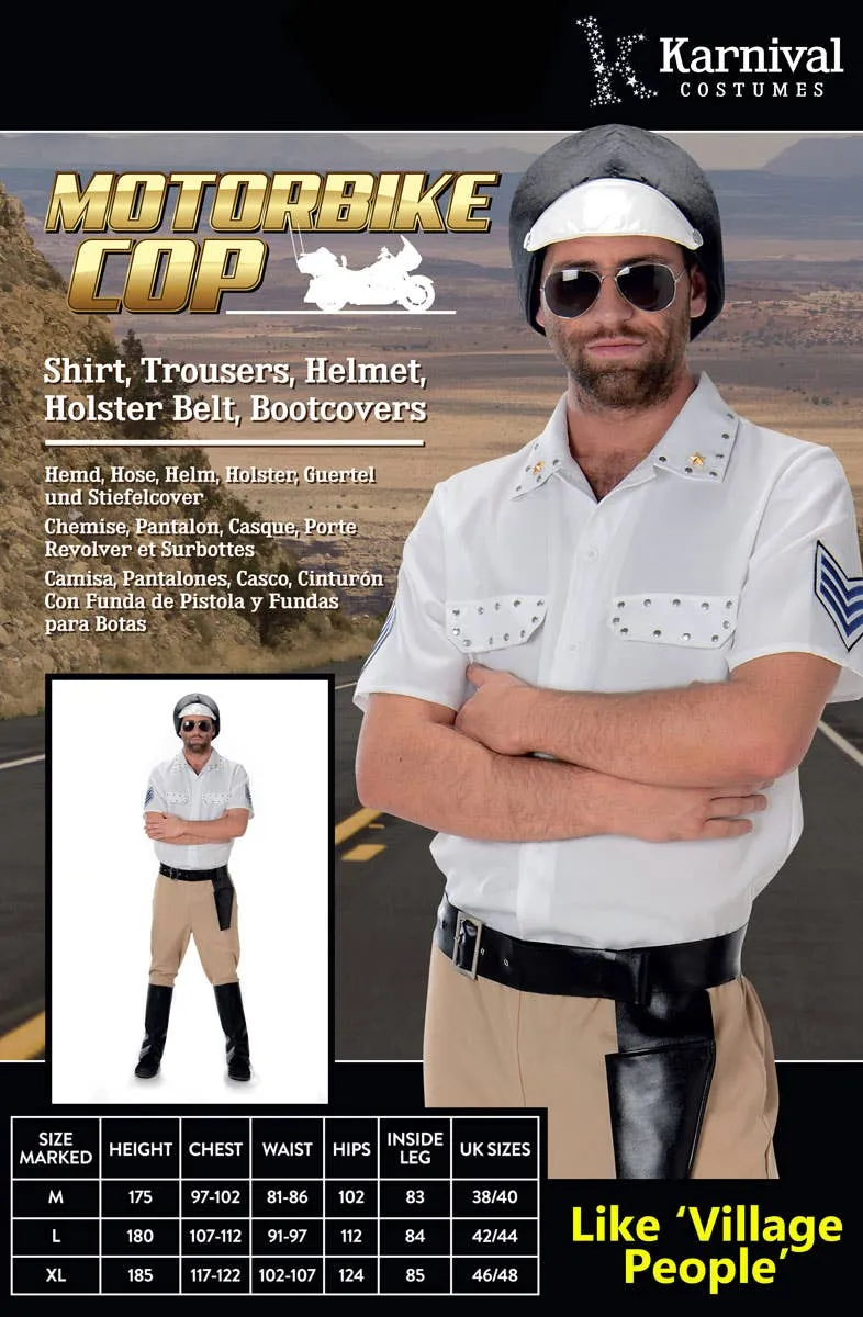 Motorbike Cop Mens Village People Costume