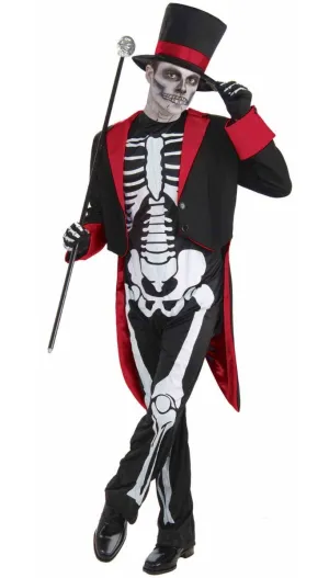 Mr Bone Jangles Mens Halloween Fancy Dress Costume