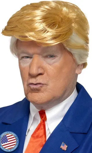 Mr President Mens Orange Trump Wig