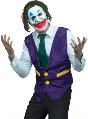 Mr Smiley Villain Mens Vest and Mask Costume