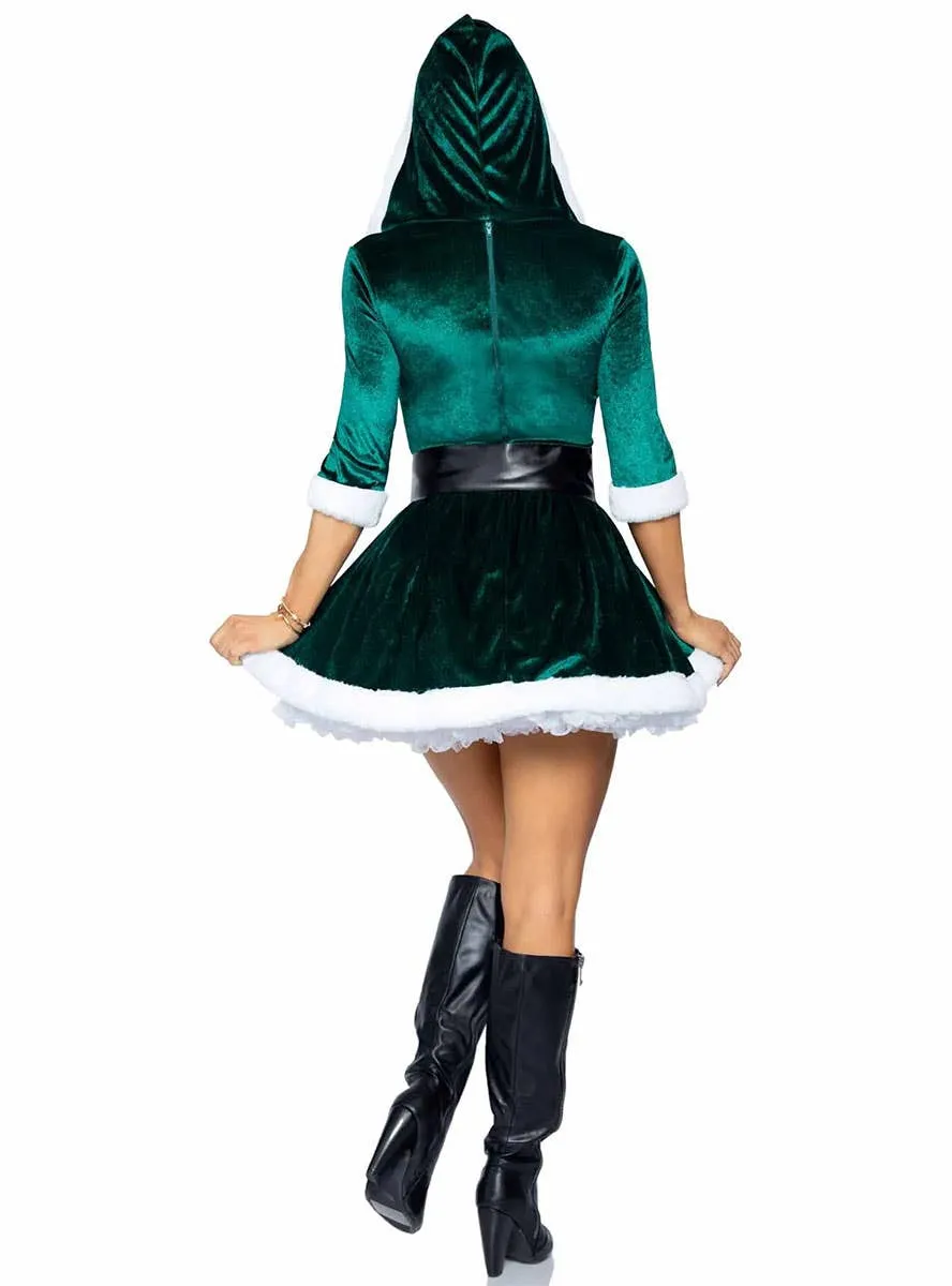 Mrs. Claus Green Velvet Womens Christmas Costume