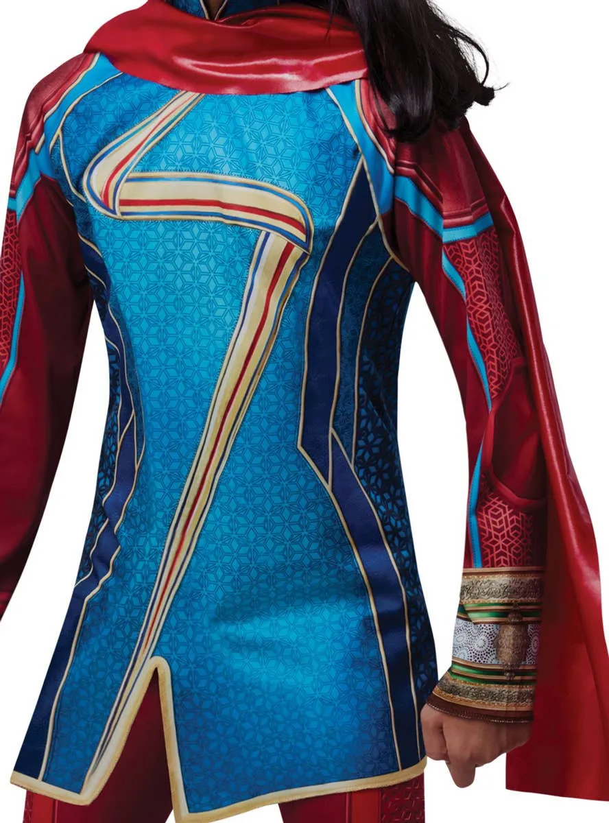 Ms Marvel Girls Deluxe Superhero Dress Up Costume