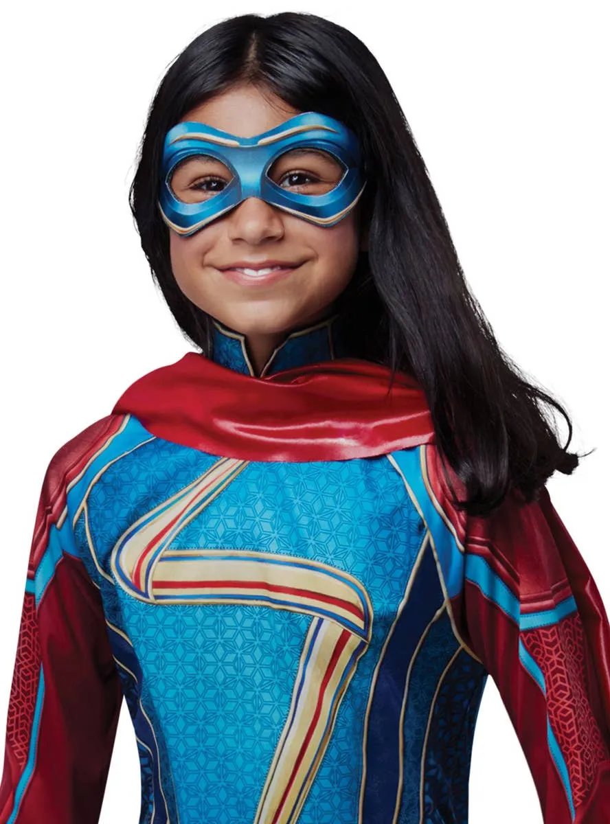 Ms Marvel Girls Deluxe Superhero Dress Up Costume