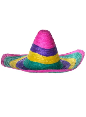 Multicoloured Mexican Sombrero Costume Hat