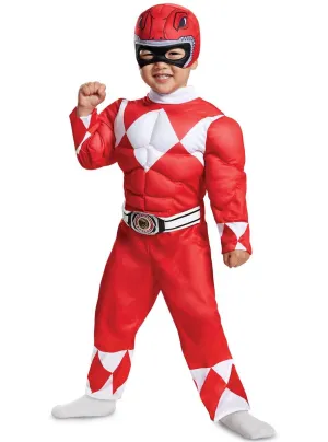Muscle Chest Red Power Ranger Toddler Boys Costume