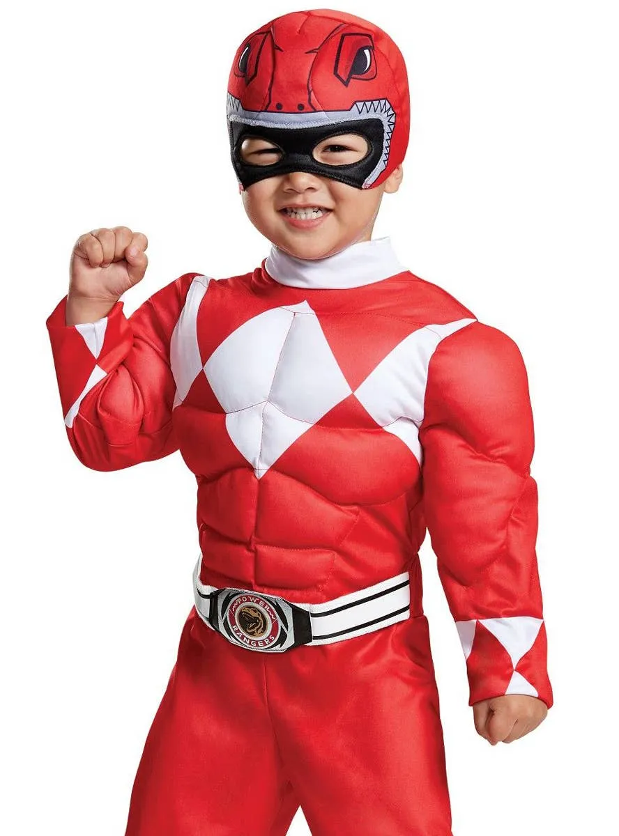 Muscle Chest Red Power Ranger Toddler Boys Costume