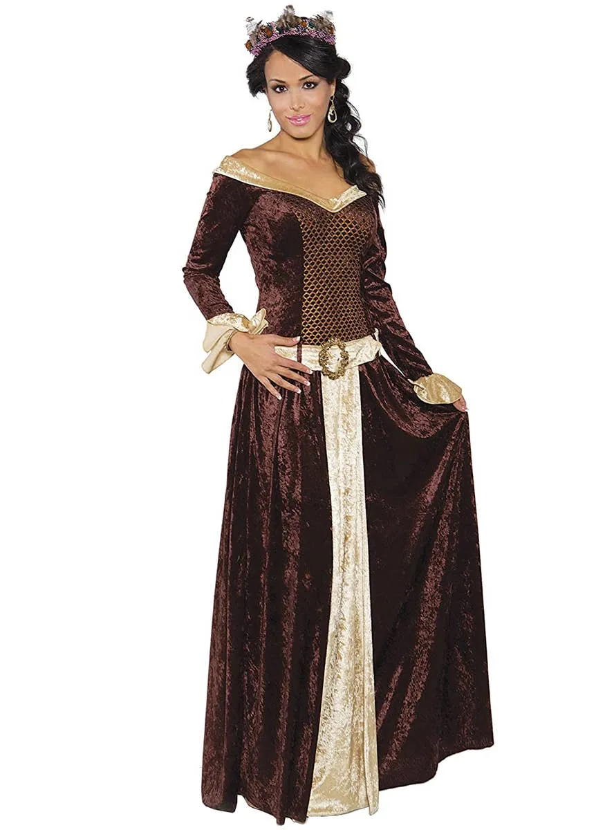 My Lady Womens Deluxe Medieval Fancy Dress Costume
