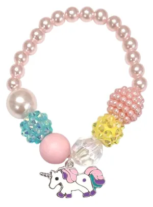 My Little Unicorn Girls Pink Beaded Costume Bracelet