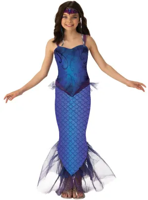 Mysterious Girls Blue Mermaid Dress Up Costume