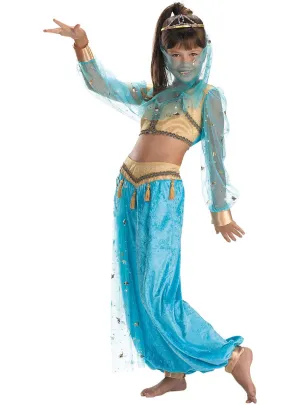 Mystical Blue Genie Deluxe Girls Costume