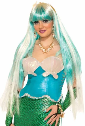 Mystical Mermaid Blonde and Blue Ombre Costume Wig