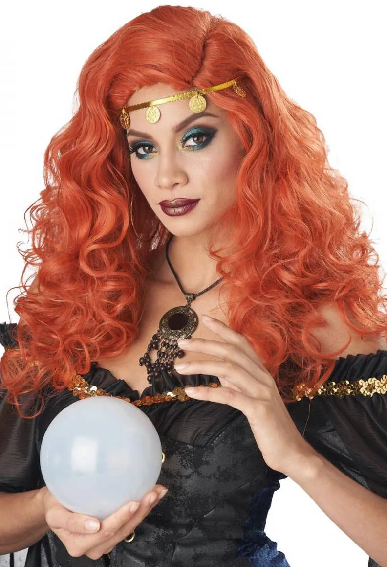 Mystified Womens Auburn Fortune Teller Costume Wig