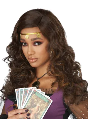Mystified Womens Brunette Fortune Teller Costume Wig