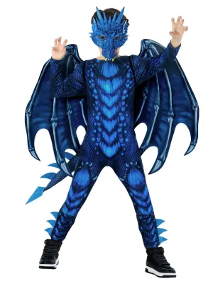Mythical Deluxe Boys Blue Dragon Costume