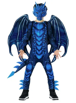 Mythical Deluxe Teen Boys Blue Dragon Costume