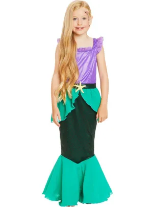 Mythical Girls Purple and Green Mermaid Costume