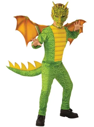 Mythical Green Dragon Boys Deluxe Dress Up Costume