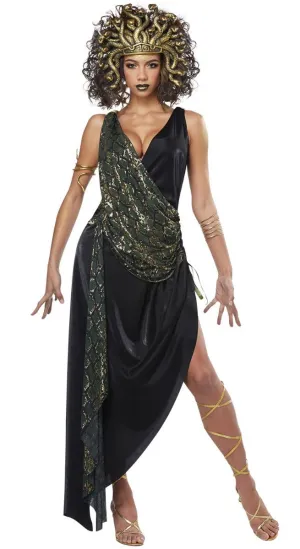 Mythical Medusa Womens Black Halloween Costume