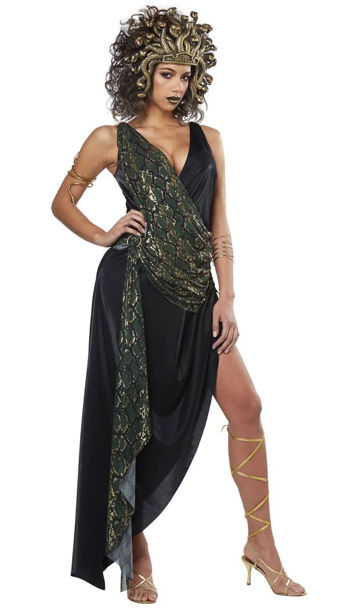 Mythical Medusa Womens Black Halloween Costume