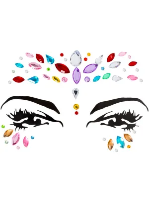 Mythical Rainbow Crystal Diamante Stick On Face Jewels