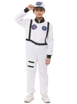 NASA Inspired White Astronaut Space Suit Boys Costume