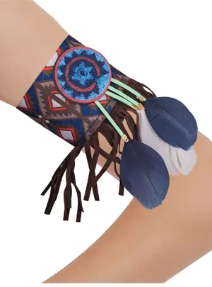 Native American Indian Costume Armband With Feathers