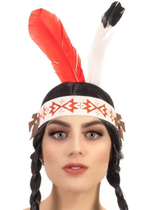 Native American Indian Feather Costume Headband