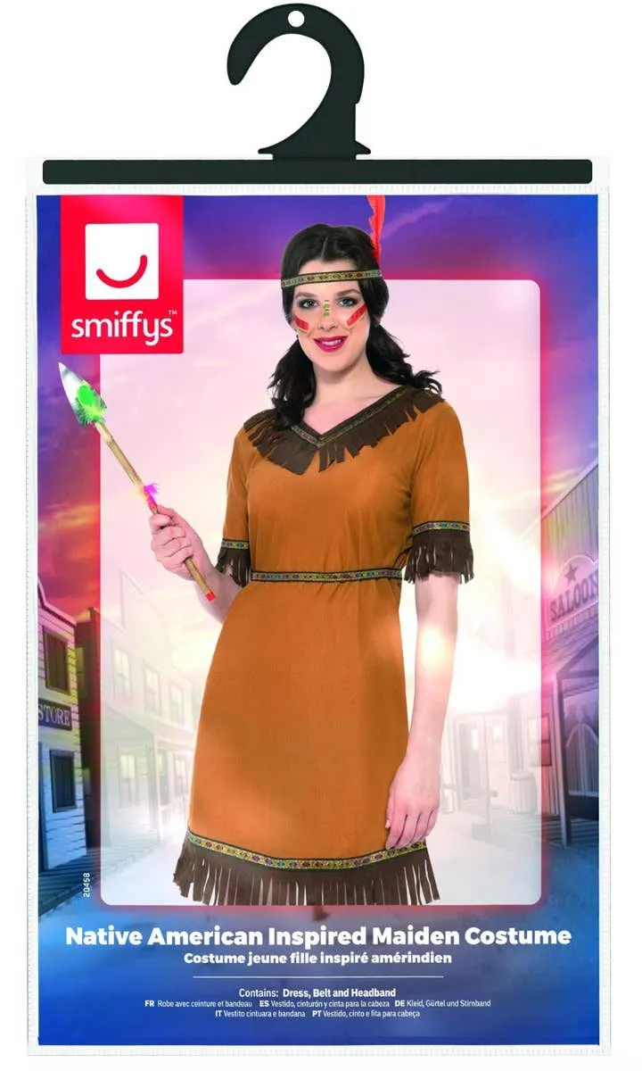 Native American Maiden Womens Dress Up Costume