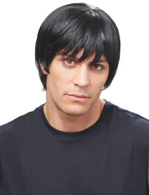 Natural Black Mens Classic Short Costume Wig