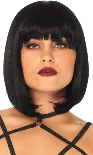Natural Look Womens Black Bob Costume Wig