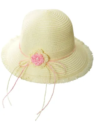 Natural Straw Look Girls Costume Hat