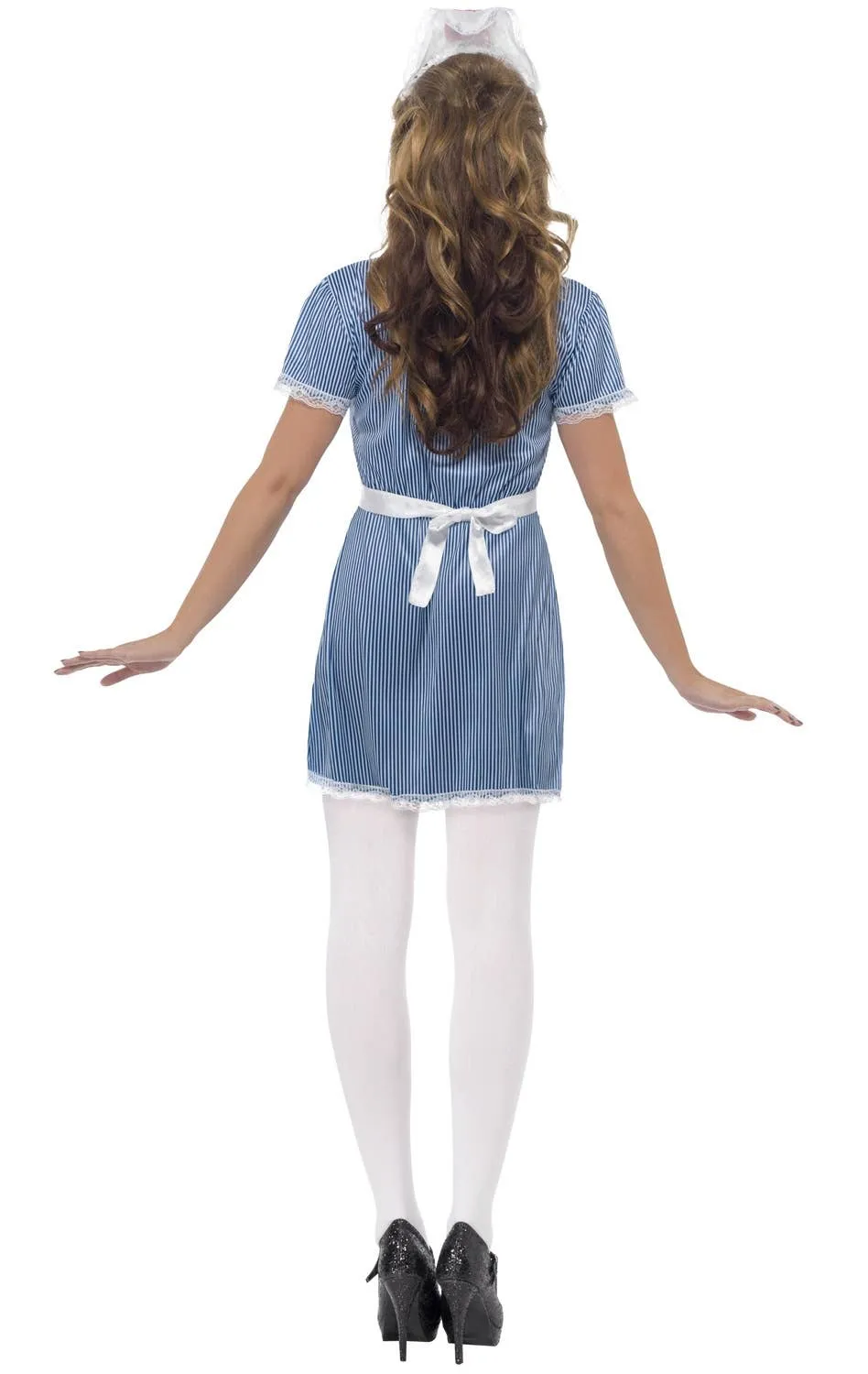 Naughty Nurse Blue Womens Fancy Dress Costume