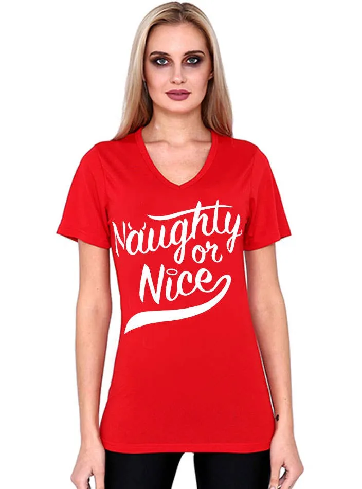 Naughty or Nice Womens Funny Christmas Shirt