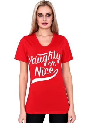 Naughty or Nice Womens Funny Christmas Shirt