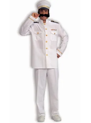 Nautical Mens White Navy Captain Uniform Costume