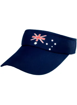 Navy Blue Aussie Flag Australia Day Visor Hat