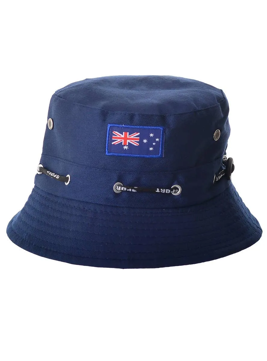 Navy Blue Aussie Flag Bucket Hat