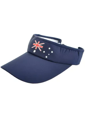 Navy Blue Australian Flag Sun Visor